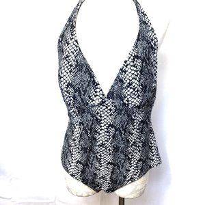 Catalina 1 pc Snakeskin Print Halter Swimsuit